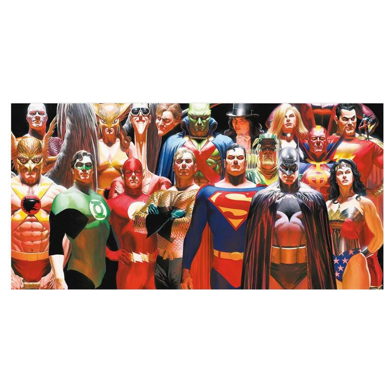 justice league dc comics glass poster