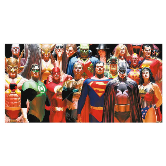 justice league dc comics glass poster