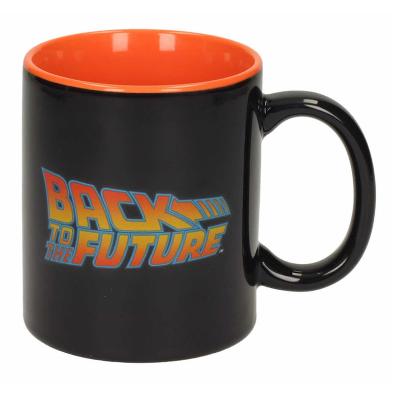 back to the future logo mug