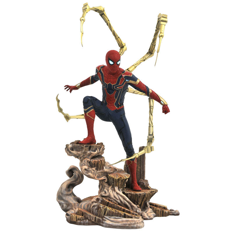 iron spiderman avengers infinity war marvel diorama figure 23cm