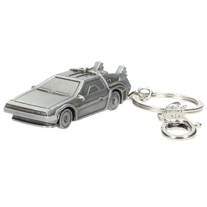 3d metal delorean back to the future keychain