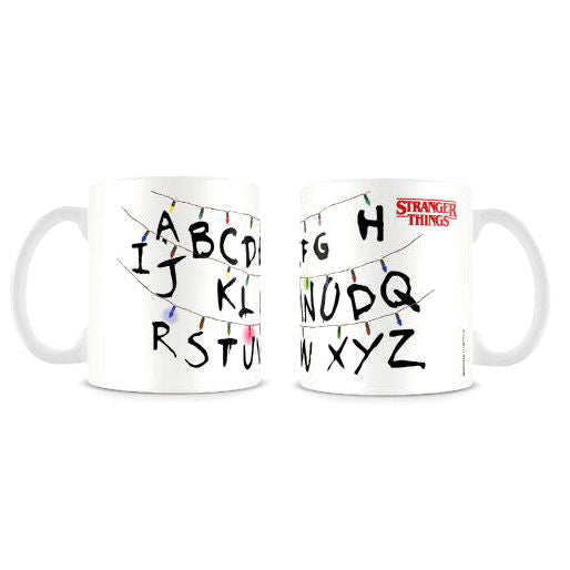 stranger things alphabet mug