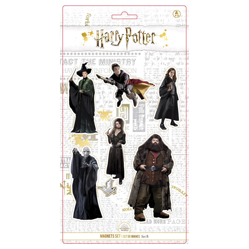 blister pack of 6 harry potter character magnets