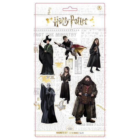 blister pack of 6 harry potter character magnets