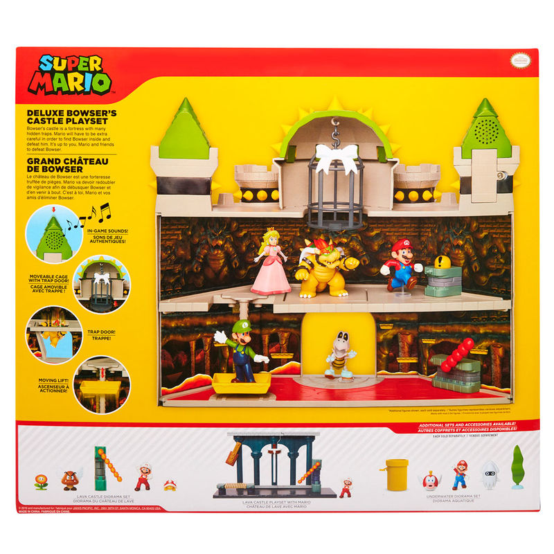 Bowser Castle Deluxe Mario Bros Playset
