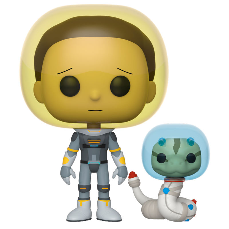 pop figure rick & morty space suit morty with snake