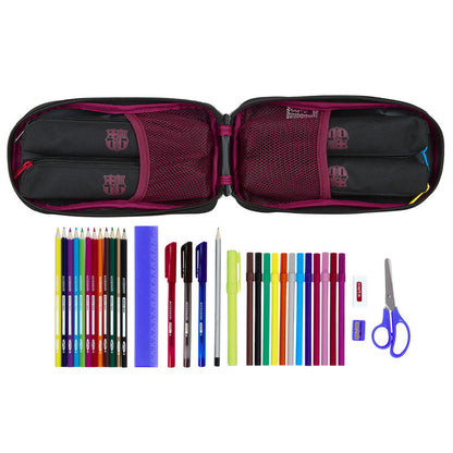 F C  Barcelona Layers Mini Rucksack mit 4 kompletten Federmäppchen