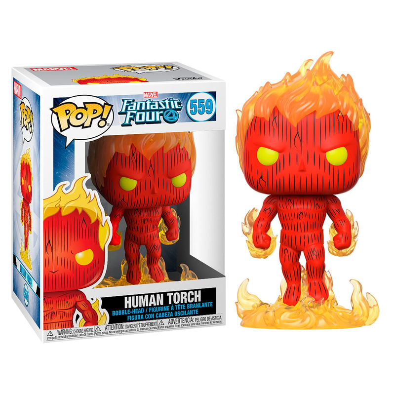 Figura POP de Marvel: Los Cuatro Fantásticos La Antorcha Humana