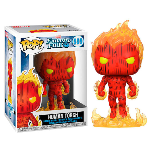 Figura POP de Marvel: Los Cuatro Fantásticos La Antorcha Humana