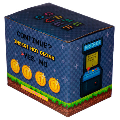 Mug à poignée 3D joystick pixel Game Over
