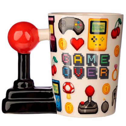 Mug à poignée 3D joystick pixel Game Over