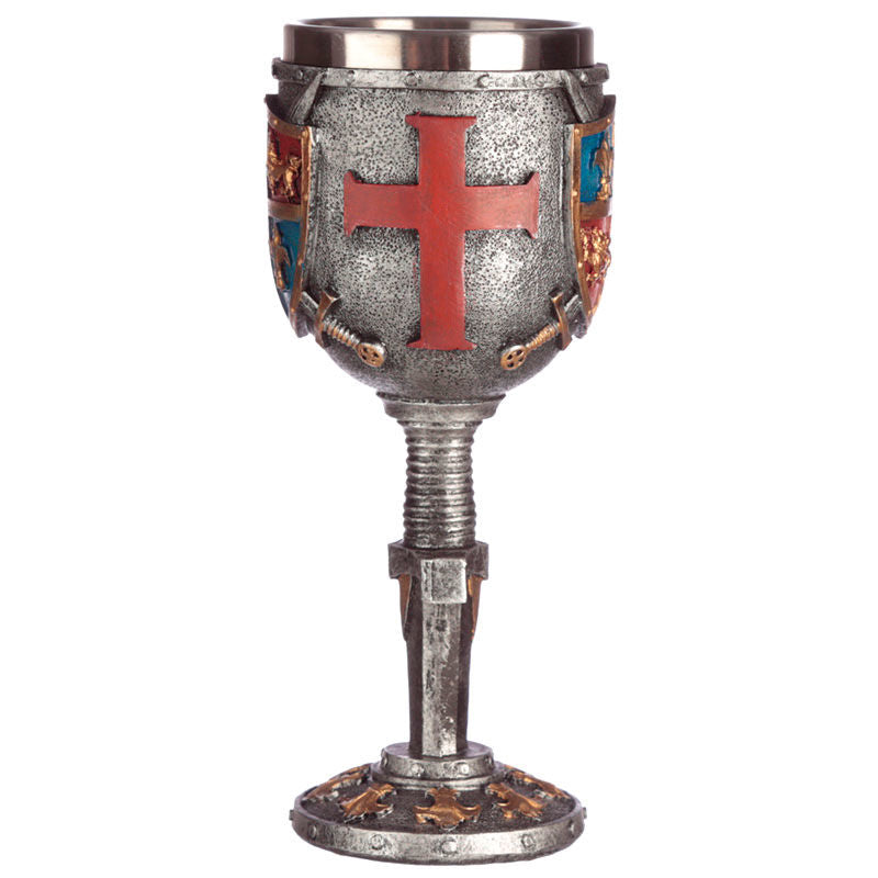 Cup, Shield, and Medieval Sword
