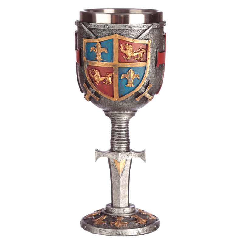 cup  shield  and medieval sword