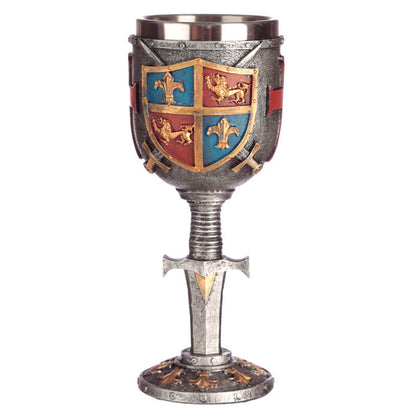 cup  shield  and medieval sword
