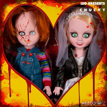 Set di 2 bambole viventi Chucky e Tiffany da 25 cm