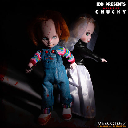 Set di 2 bambole viventi Chucky e Tiffany da 25 cm