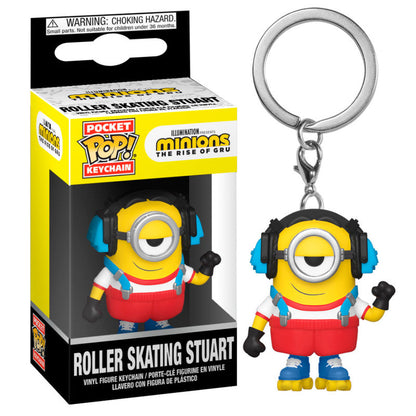 pocket pop minions 2 roller skating stuart keychain