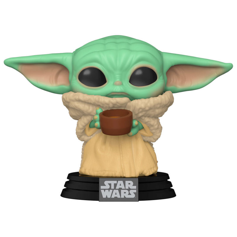 funko pop star wars mandalorian the child with cup