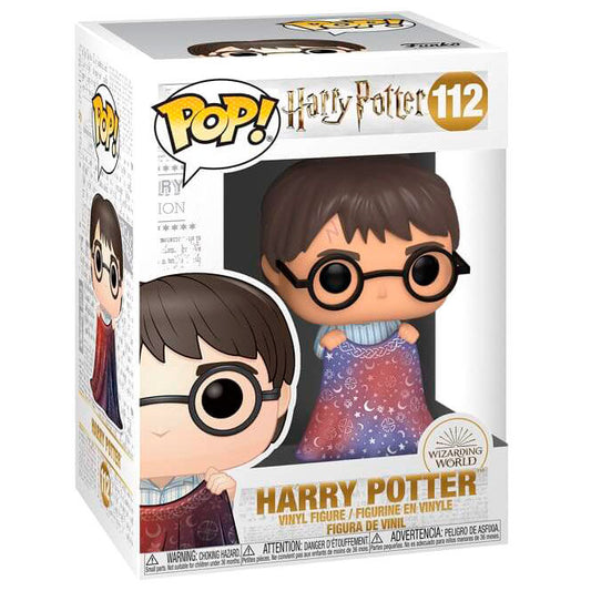 Figura POP de Harry Potter con capa de invisibilidad
