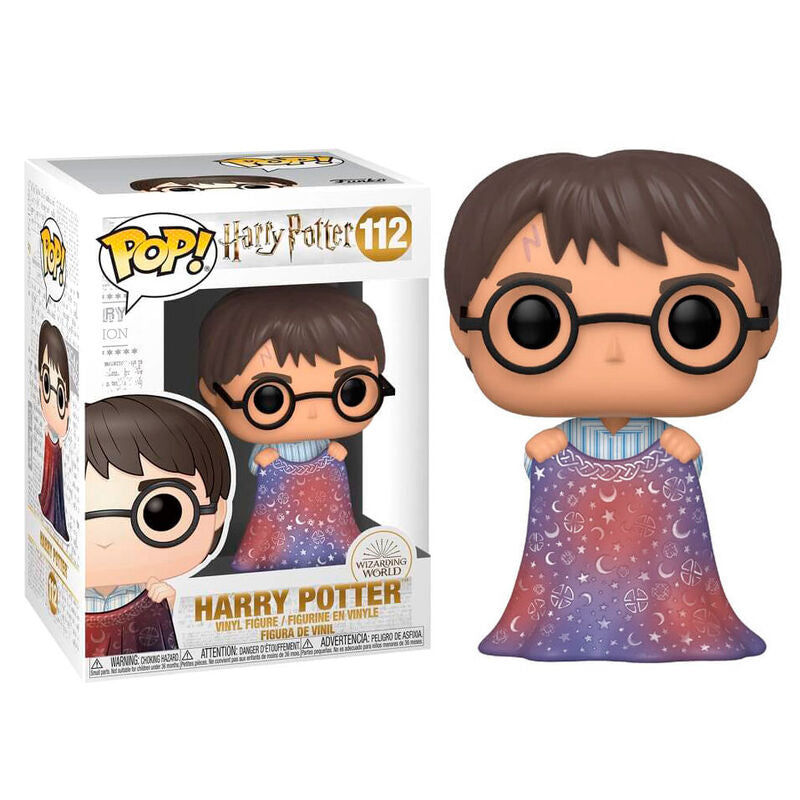 Figura POP de Harry Potter con capa de invisibilidad