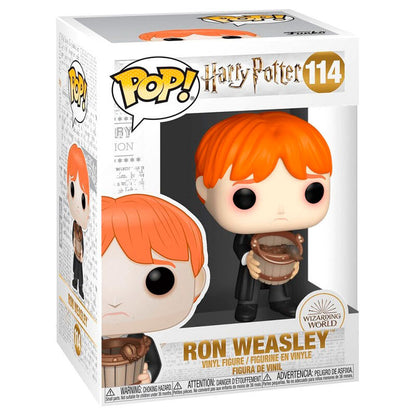 Figura POP de Harry Potter Ron vomitando babosas con un cubo