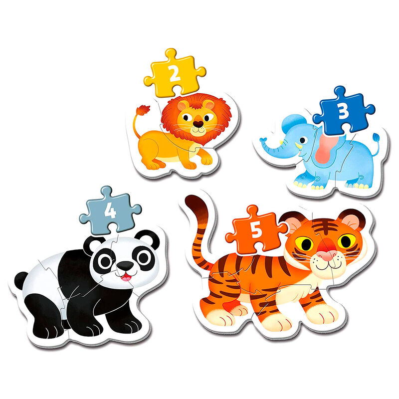 Puzzle Il mio primo puzzle Animali selvatici 3 6 9 12 pezzi