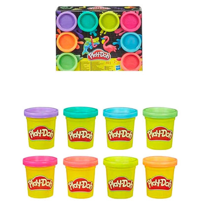 Set of 8 Play Doh Modeling Clay Containers (Assorted)