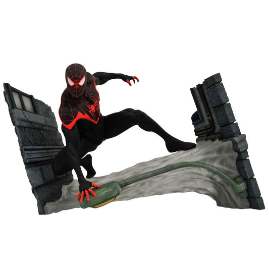 figure miles morales spiderman marvel comic gallery 18cm