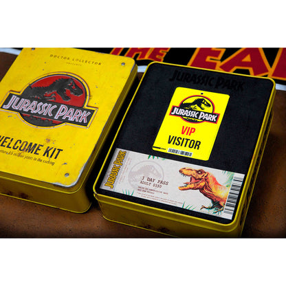 Kit di benvenuto replica di Jurassic Park in scatola di metallo standard