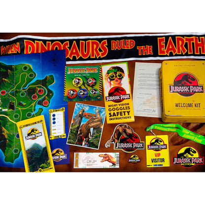 Kit di benvenuto replica di Jurassic Park in scatola di metallo standard