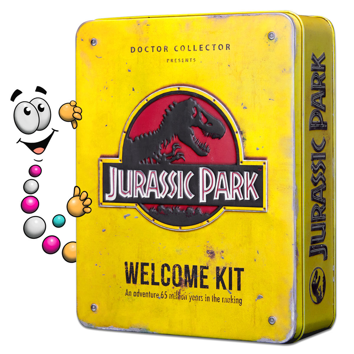Kit di benvenuto replica di Jurassic Park in scatola di metallo standard