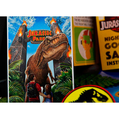 Kit di benvenuto replica di Jurassic Park in scatola di metallo standard
