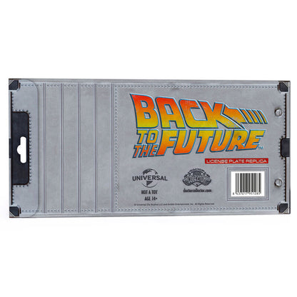 Nachbildung des Nummernschilds des DeLorean Outatime aus Zurück in die Zukunft