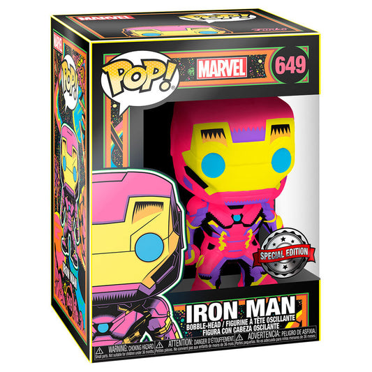 POP Figure Marvel Iron Man Black Light Exclusive