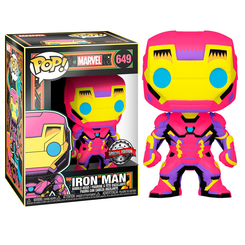 Marvel Iron Man Black Light Exklusive POP Figur