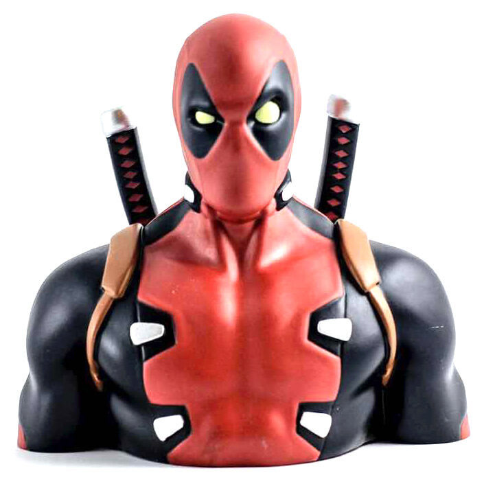 deadpool marvel bust piggy bank 20cm
