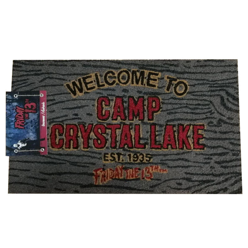 welcome camp crystal doormat friday 13