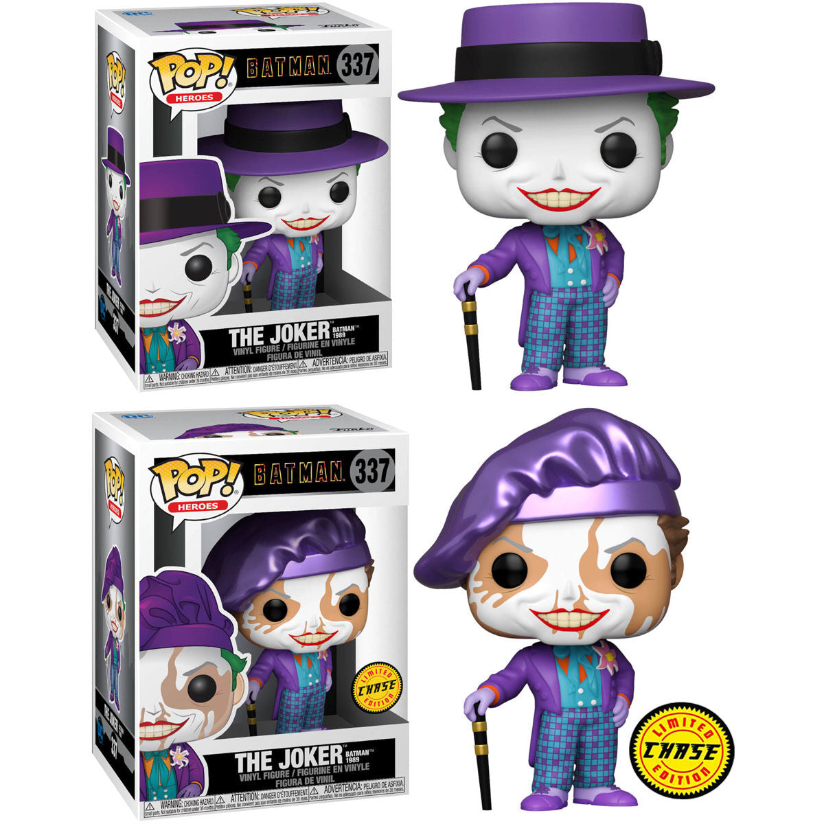 pop figure dc comics batman 1989 joker with hat 5  1 chase