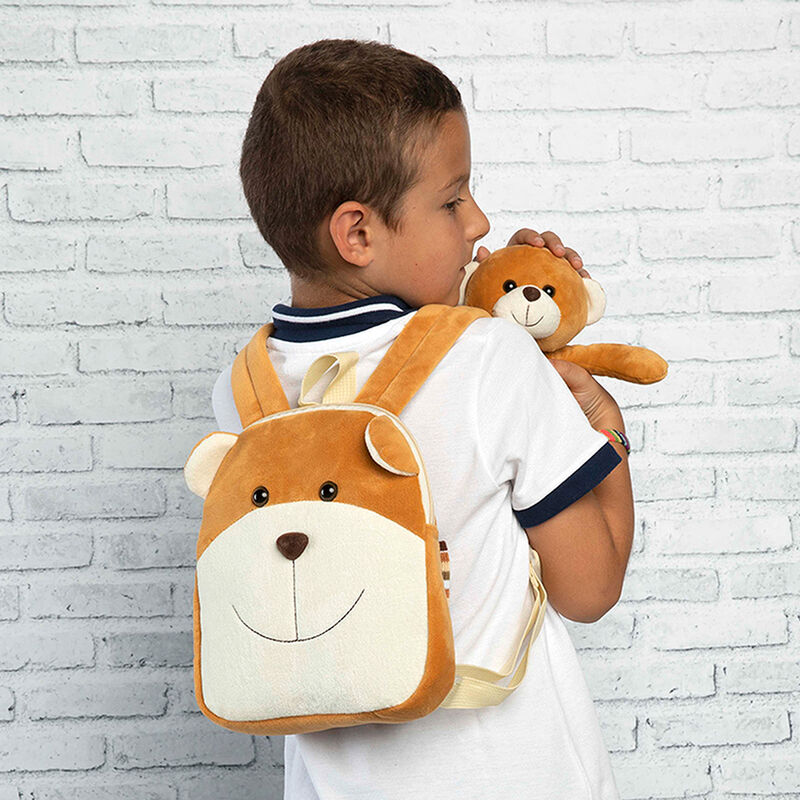 Wendbarer Rucksack + Benji Bär Plüschtier (25 cm)