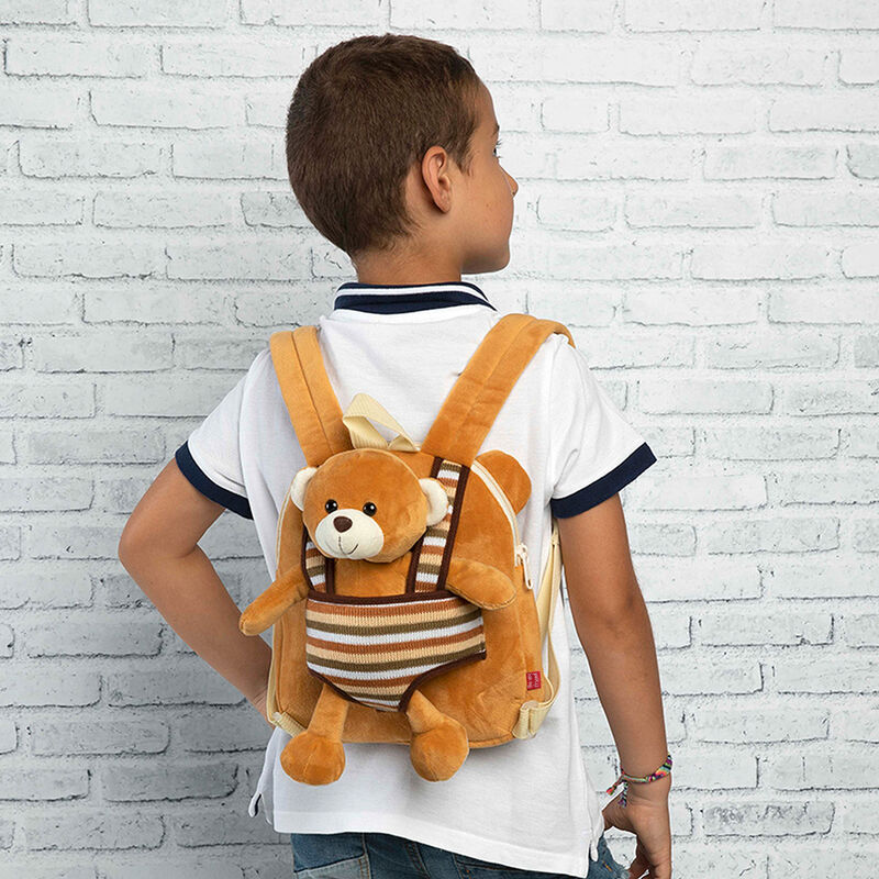 Wendbarer Rucksack + Benji Bär Plüschtier (25 cm)