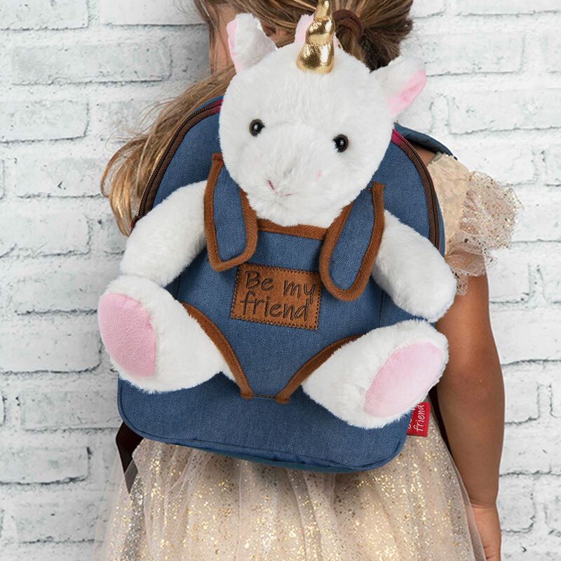 Backpack + Unicorn Tiara Plush Toy 26cm