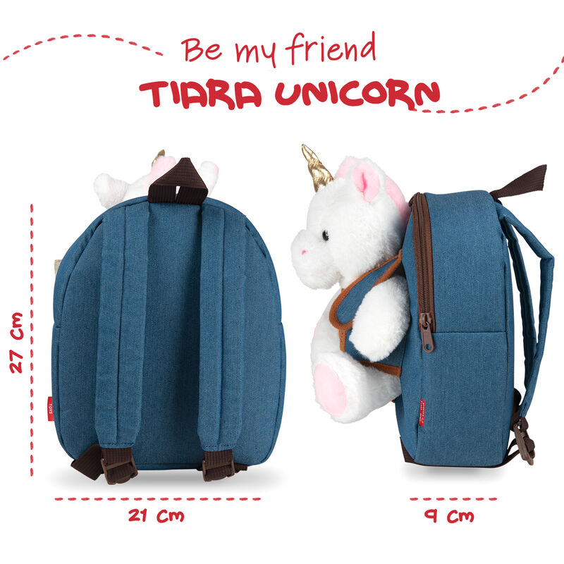 Backpack + Unicorn Tiara Plush Toy 26cm