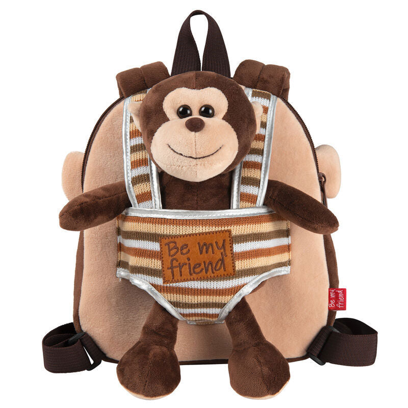 reversible backpack  monkey max plush 25cm