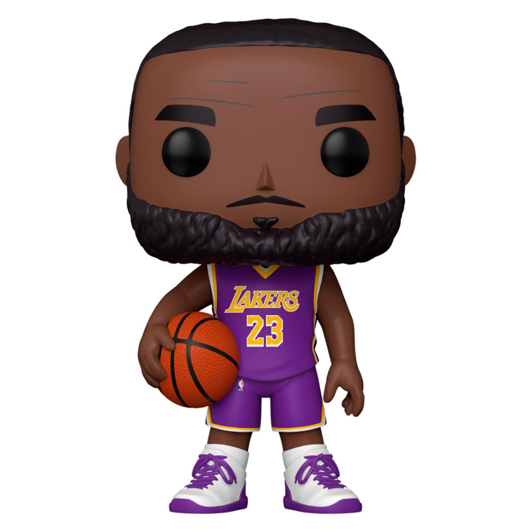 pop figure nba lakers lebron james purple jersey 25cm