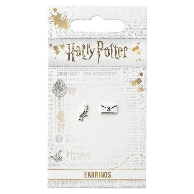 Pendientes de Hedwig y Carta de Harry Potter