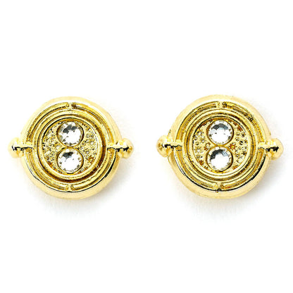 harry potter gold time turner earrings