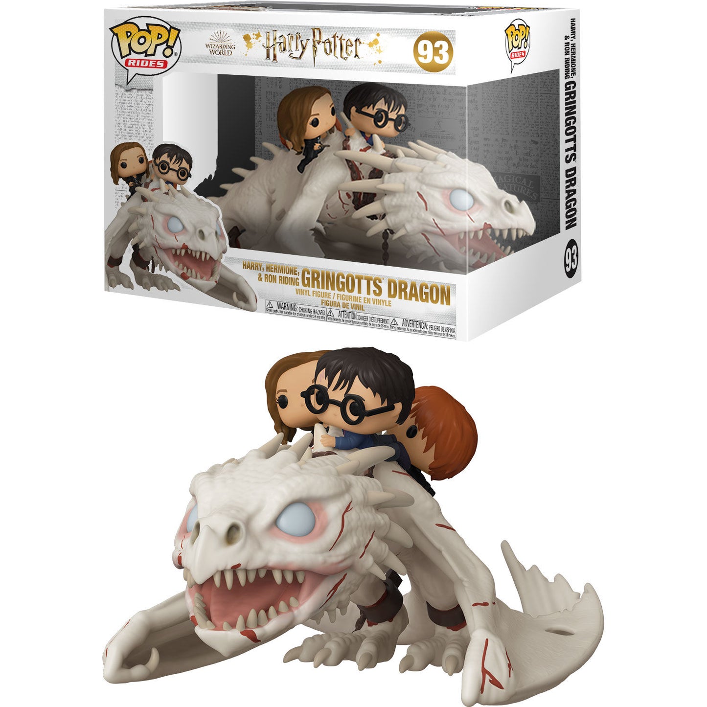 POP Gringotts Drachenfigur mit Harry Ron und Hermine aus Harry Potter
