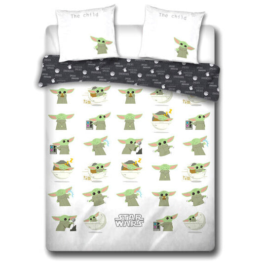 baby yoda the mandalorian star wars duvet cover  cotton  for 135cm bed
