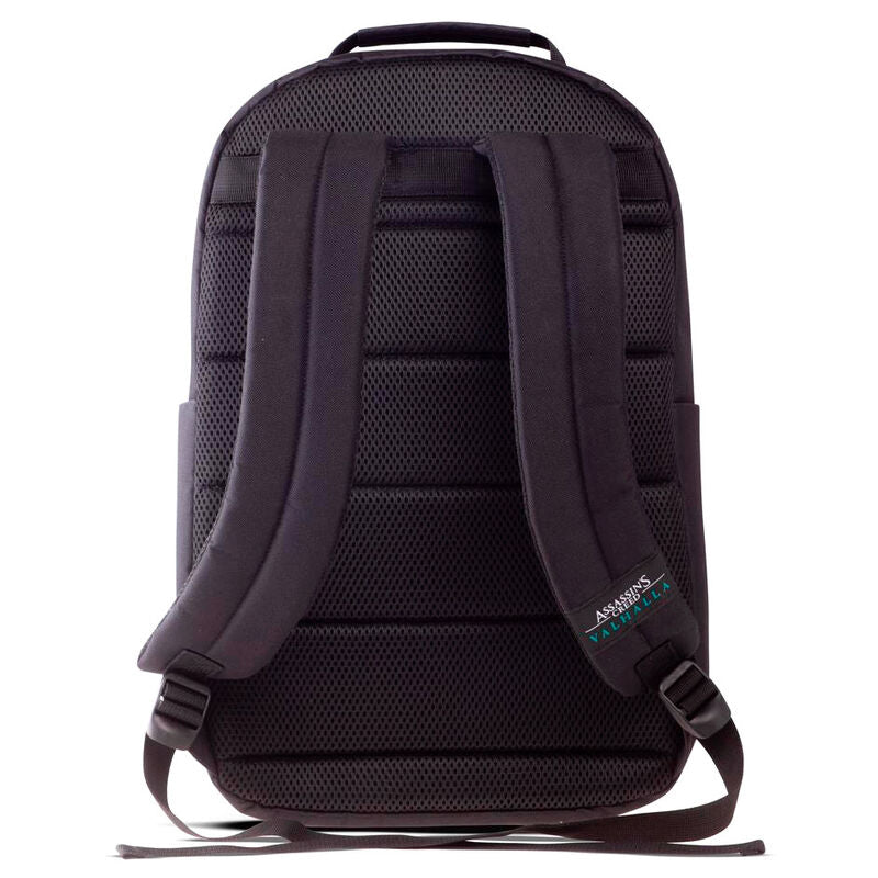 Schwarzer  im Siebdruckverfahren bedruckter Assassin's Creed Valhalla Rucksack