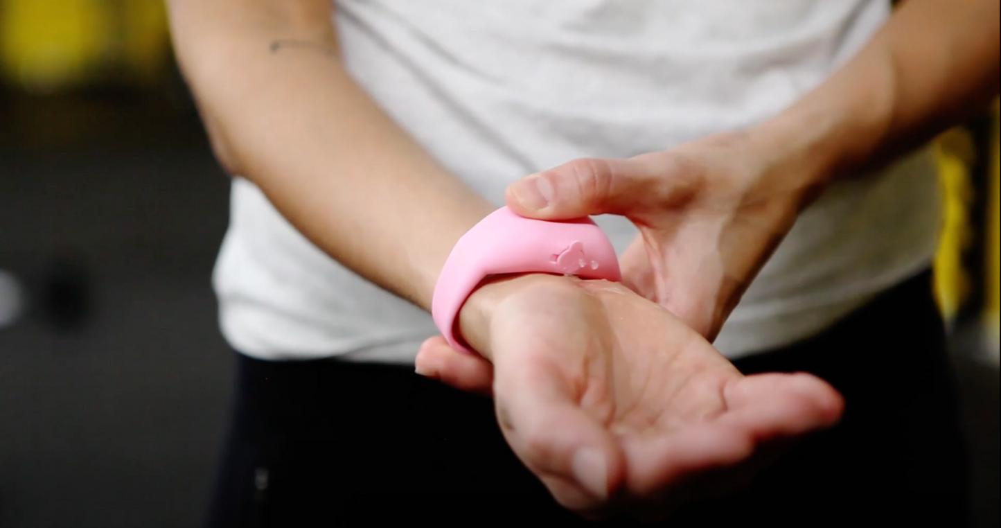 Verstellbares Gelspender Armband  Gelb  Erwachsene